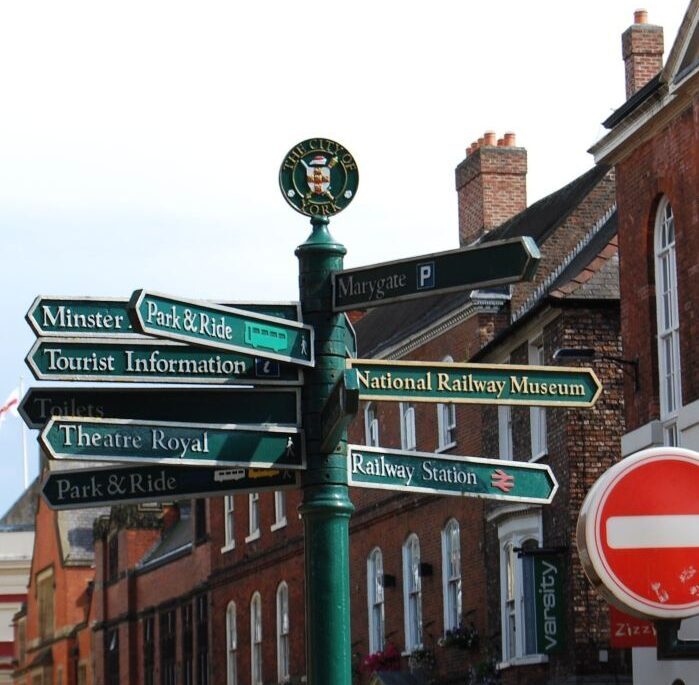 Road signs with directions